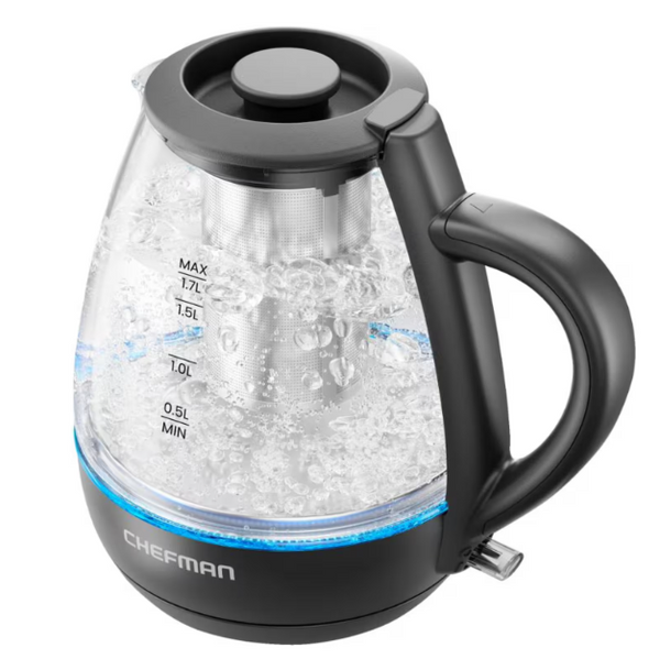 Fast Boil 1.7L Electric Glass Kettle w/ Tea Infuser| RJ11-17-GMRL-TI Keans Clarmeorris2