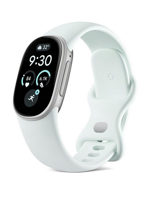 Google Fitbit Edge Fog Silver fitness tracker with Satin Silver Aluminium Case and Fog Active Band