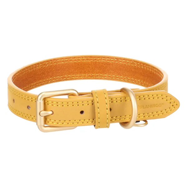 Flamingo Dog Collar Virginia - Yellow Keans Claremorris