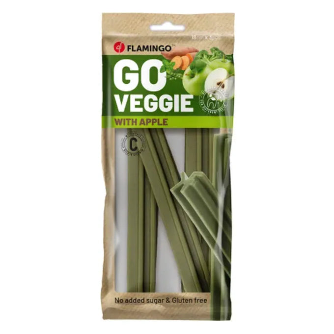 Flamingo Go Veggie - Dental Sticks - Green Apple 3pk Keans Claremorris
