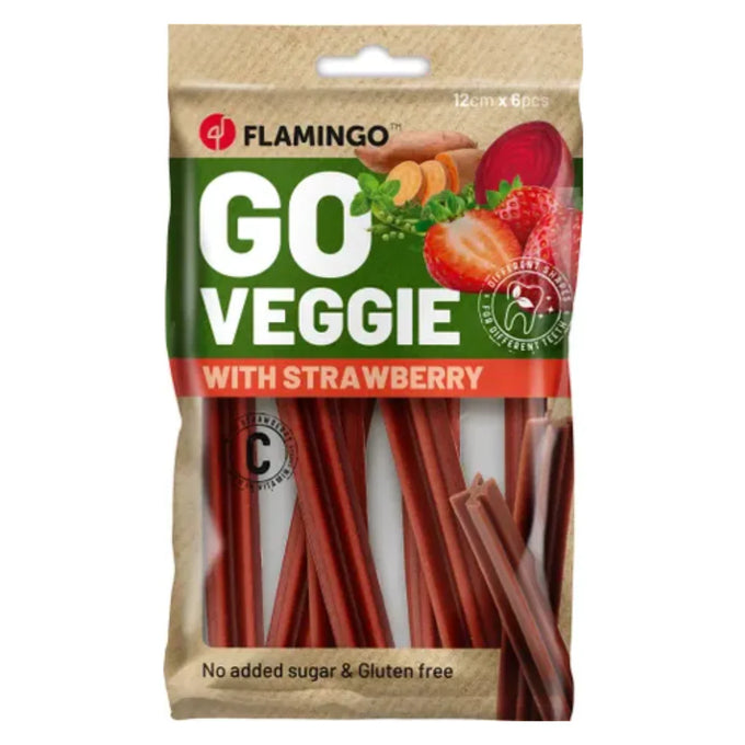 Flamingo Go Veggie - Dental Sticks  - Strawberry Keans Claremorris
