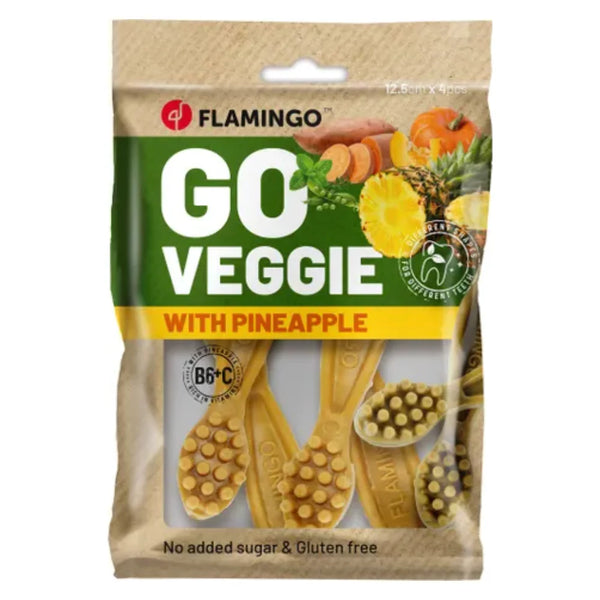 Flamingo Go Veggie - Toothbrush - Pineapple 4pk Keans Claremorris