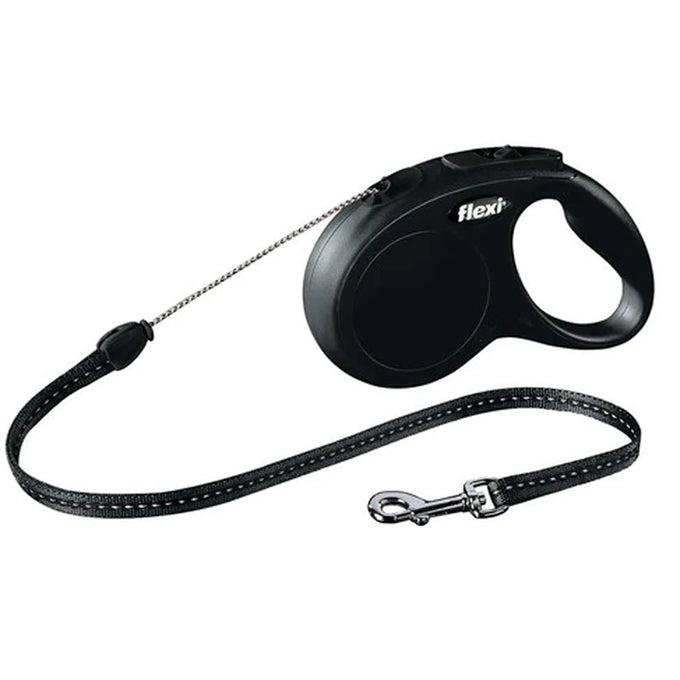 Flexi New Classic Cord Medium Black dog leash, 5m, reflective, short-stroke brake, for dogs up to 20kg – Keans Claremorris