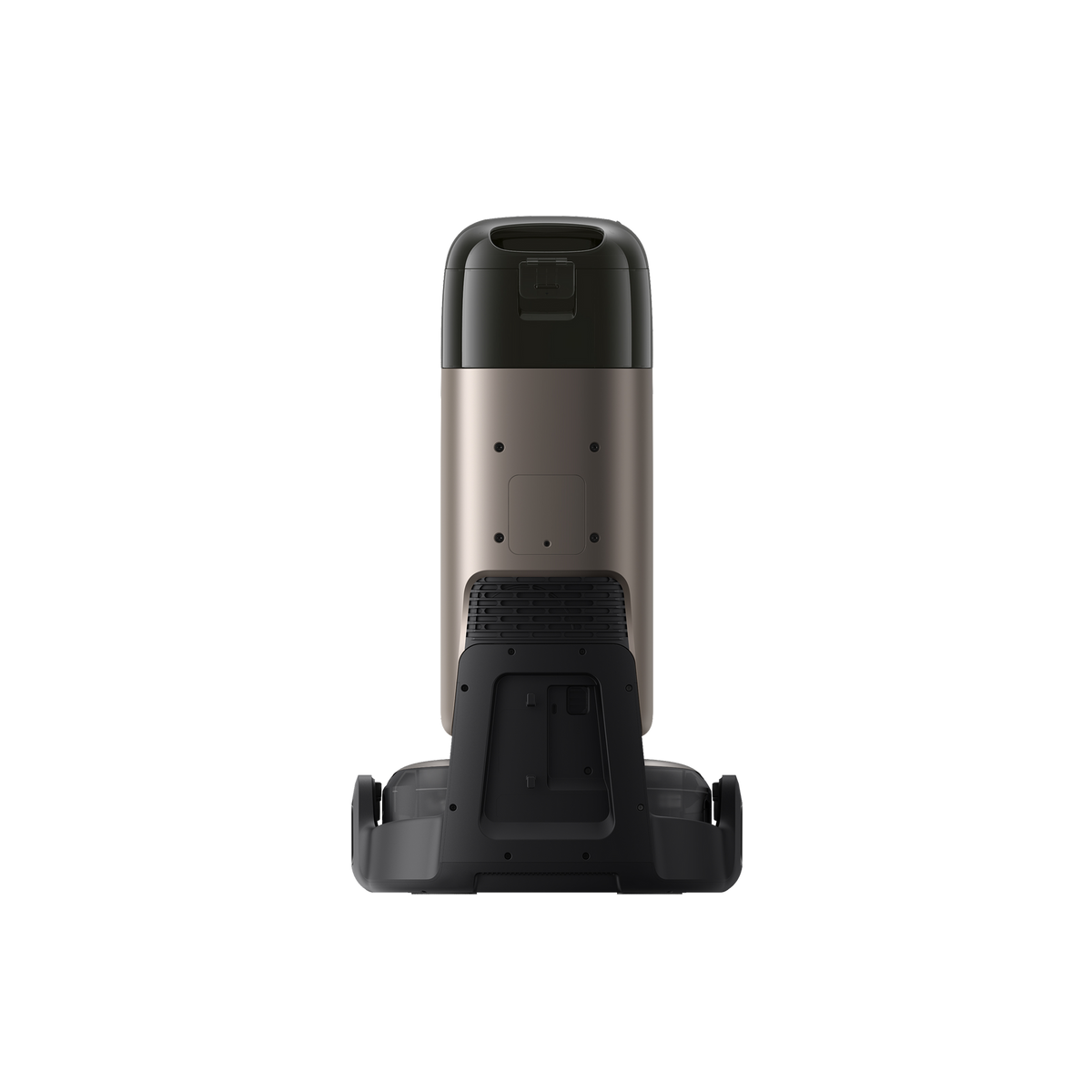 Bottom view of the Eufy Robot Vacuum Omni S2 Black showing wheels and underside components.