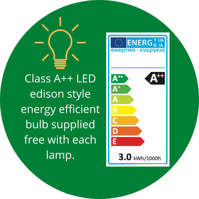 Fluted Glass Table Lamp - Amber (Bulb Included) - Image 3