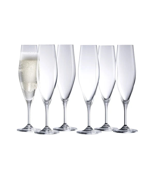 Cheers Champagne / Prosecco Flutes Party Pack - Set of 6 - Image 1