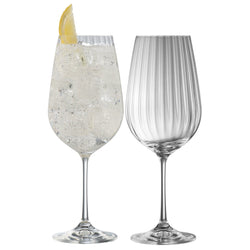 Galway Crystal Erne Spritz Goblet Pair, 500ml wide bowl cocktail glasses, elegant set of 2 by Keans Claremorris