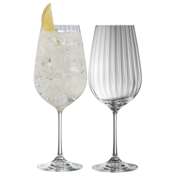Galway Crystal Erne Spritz Goblet Pair, 500ml wide bowl cocktail glasses, elegant set of 2 by Keans Claremorris