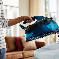 Philips GC7846/86 PerfectCare Compact Steam Generator Iron, 420g steam boost, 2400W, Blue & Black - Keans Claremorris