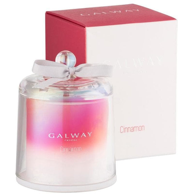 Galway Crystal Cinnamon Bell Jar Candle with spicy cinnamon and clove scent, warm musk base – Keans Claremorris.