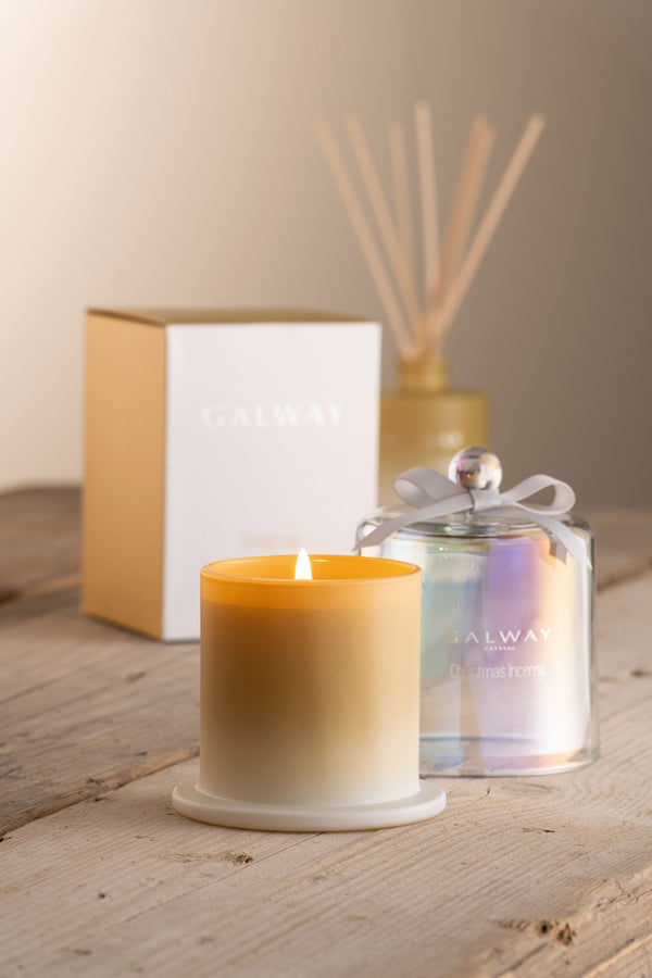 Galway Crystal Christmas Incense Bell Jar Candle with saffron, violet, patchouli, and oud fragrance – Keans Claremorris