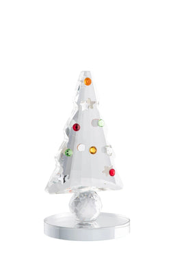 Galway Crystal Christmas Tree with Red Star 11cm