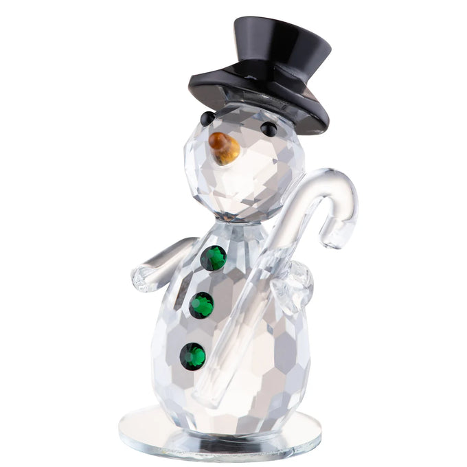 Top Hat Snowman Crystal Figurine - Image 1
