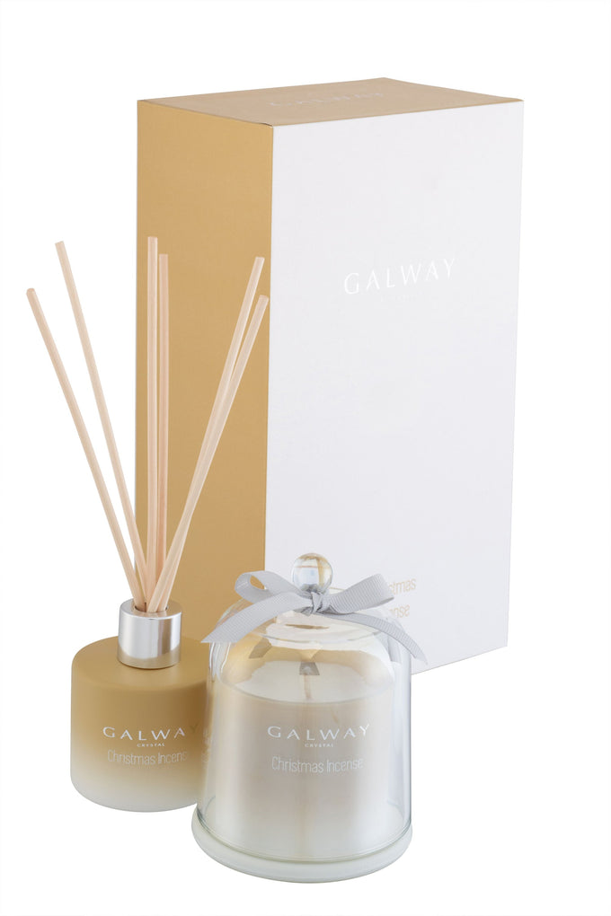 Galway Crystal Christmas Incense Gift Set with festive scents, elegant packaging – available at Keans Claremorris