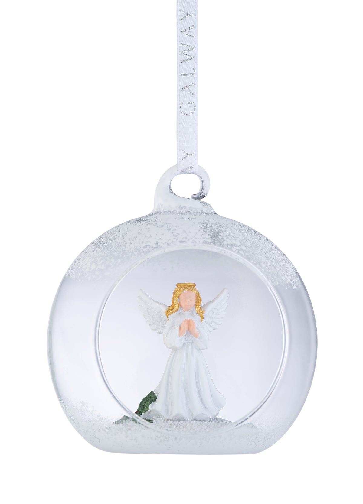Galway Crystal Christmas Angel Hanging Bauble Ornament - Image 1