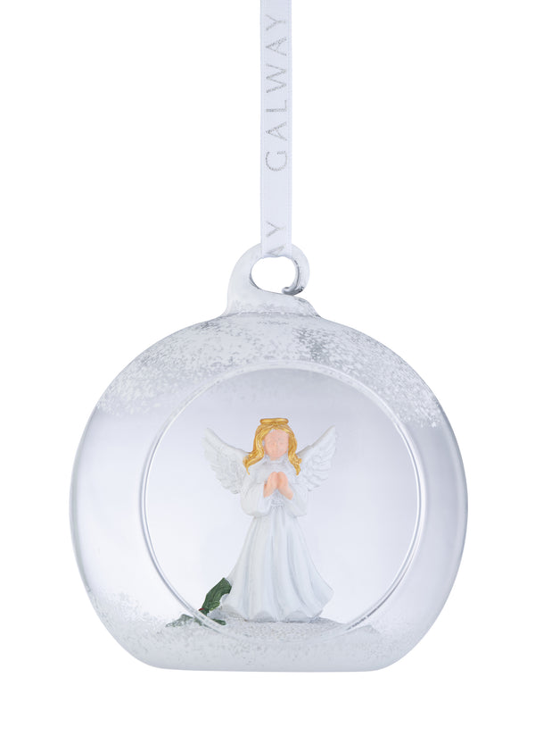 Galway Crystal Christmas Angel Hanging Bauble Ornament