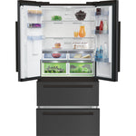 Load image into Gallery viewer, Beko American Fridge Freezer 182.5cm  Black Steel Plumbed Water + Ice Dispenser ( E Energy) 4 Door
