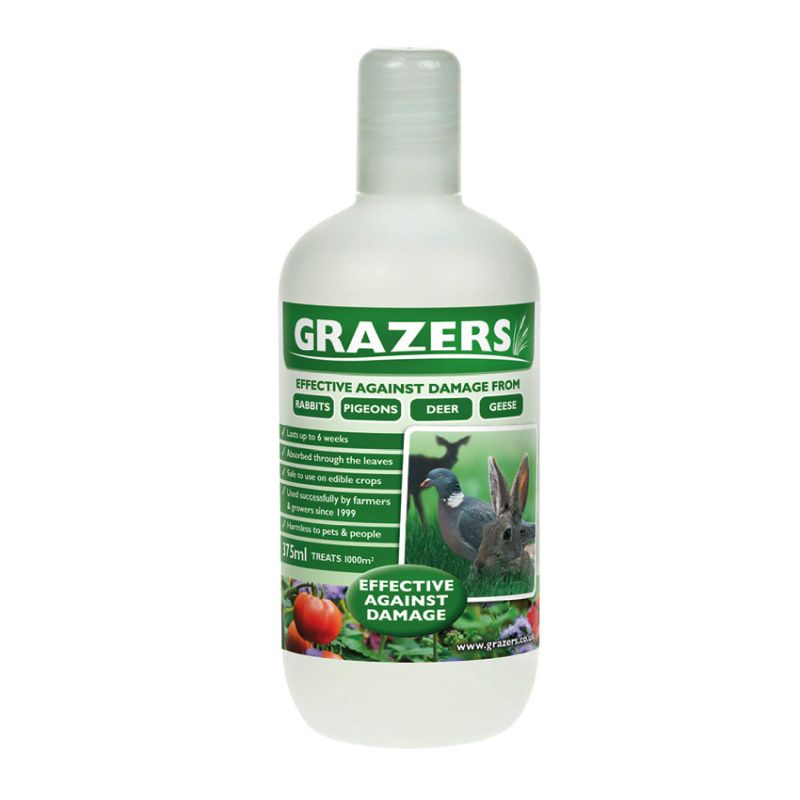 Grazers Animal Repellant 250ml protects plants from rabbits, deer, pigeons; safe for edible plants, lasts 6 weeks – Keans
