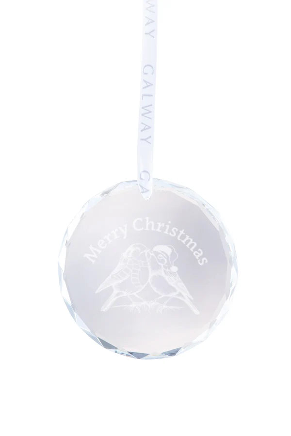 Robin Couple Hanging Round Ornament - Image 1