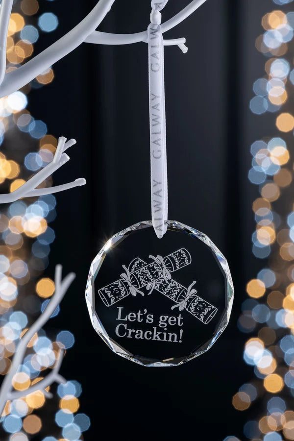 Galway Crystal Christmas Cracker Round Hanging Ornament - Image 2
