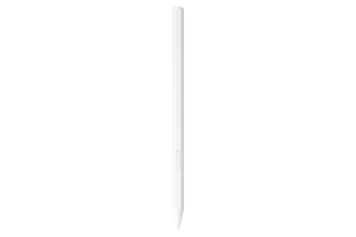 White S Pen stylus for Samsung Galaxy Tab S11 Ultra shown from the side on white background