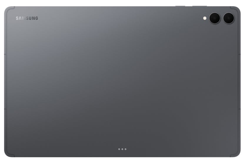 Samsung Galaxy Tab S11 11" in grey, rear view showing dual cameras and Samsung logo