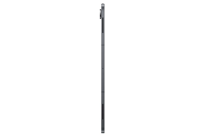Samsung Galaxy Tab S11 11" in grey shown from a thin side profile with camera bump visible
