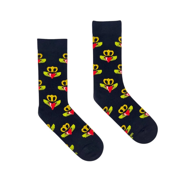 Galway Claddagh Ring Socks Black 3-7 Irish Humour Socks Keans Claremorris