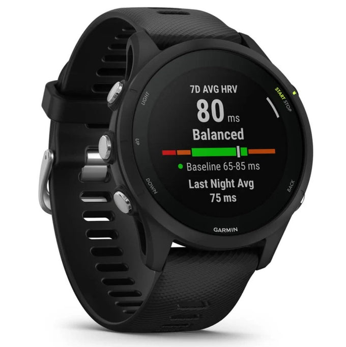 Garmin Forerunner 255 Music Smartwatch in black with GPS, music, 14-day battery, advanced training metrics – Keans
