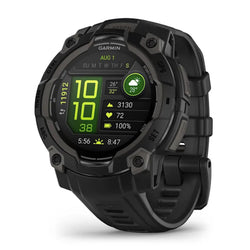Garmin Instinct 3 45mm AMOLED smartwatch in black with rugged design, built-in flashlight, health tracking, GPS – Keans