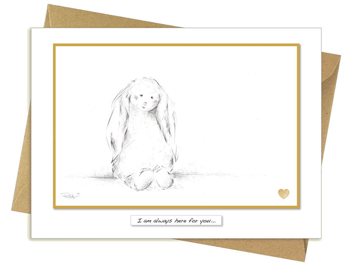 George Card featuring childhood teddy bear image and heartfelt message, perfect gift from Keans Claremorris.