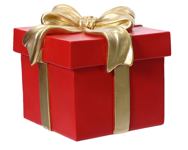 Gift Box Christmas Tree Stand polyresin 22x20.5x19cm for trees 60-90cm tall - Keans Claremorris