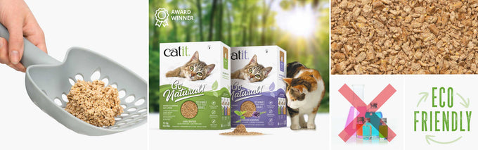 Catit Go Natural Wood Litter Lavender 15L – eco-friendly cat litter with lavender scent, available at Keans Claremorris