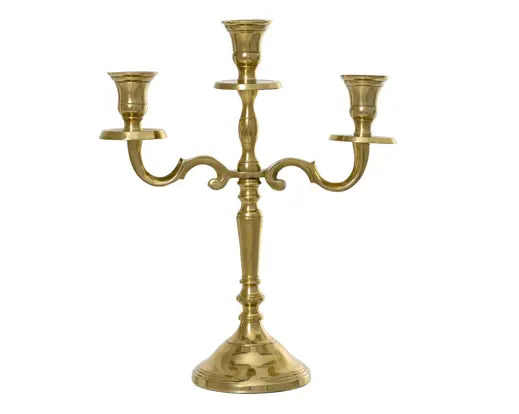 Gold Aluminium Candleholder – 30cm Keans Claremorris