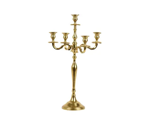 Gold Aluminium Candleholder – 60cm Keans Claremorris