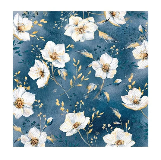Golden Gala Blue Lunch Napkins Keans Claremorris