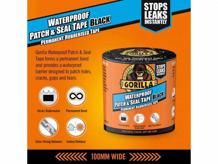 Gorilla Weatherproof Patch 2 durable outdoor repair tape, waterproof and strong, available at Keans Claremorris.