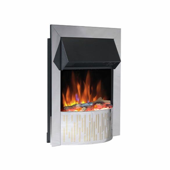 Dimplex Gorstan inset electric fire with Optiflame XHD, 2kW heat, chrome finish, remote control – Keans Claremorris.