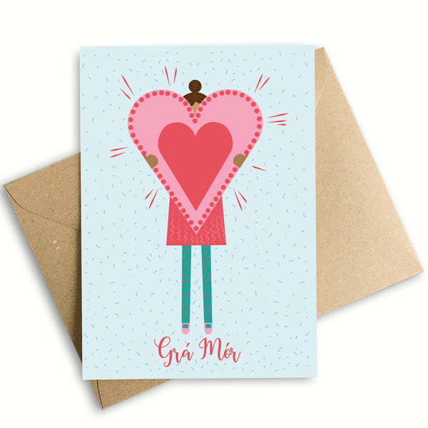 With Love Card A6 size, 350gsm silk card, eco-friendly envelope, greeting for new baby, Keans Claremorris.