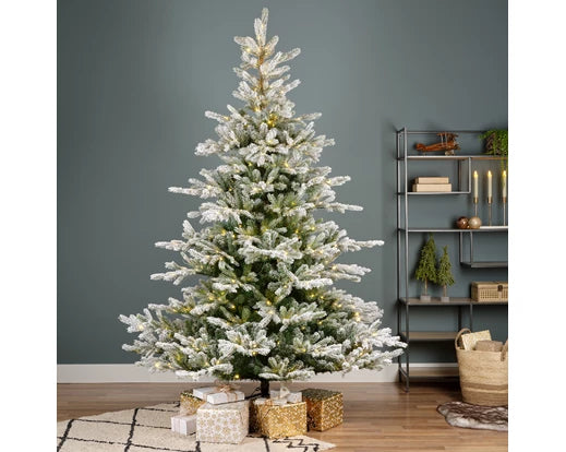 Grandis Fir Snowy Prelit Christmas Tree 7ft | Keans Claremorris Xmas Store