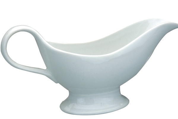 Gravy Boat - Footed White Keans Claremorris