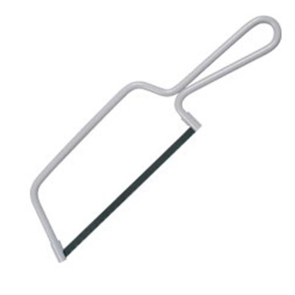 Eclipse 70-14JR Junior Hacksaw with a white metal frame and black blade, angled handle design.