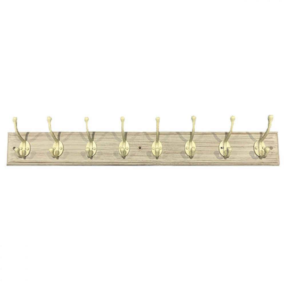 Profile 8 Hookboard in Distressed Cream with 8 hooks, pre-drilled holes, fixings included - Keans Claremorris