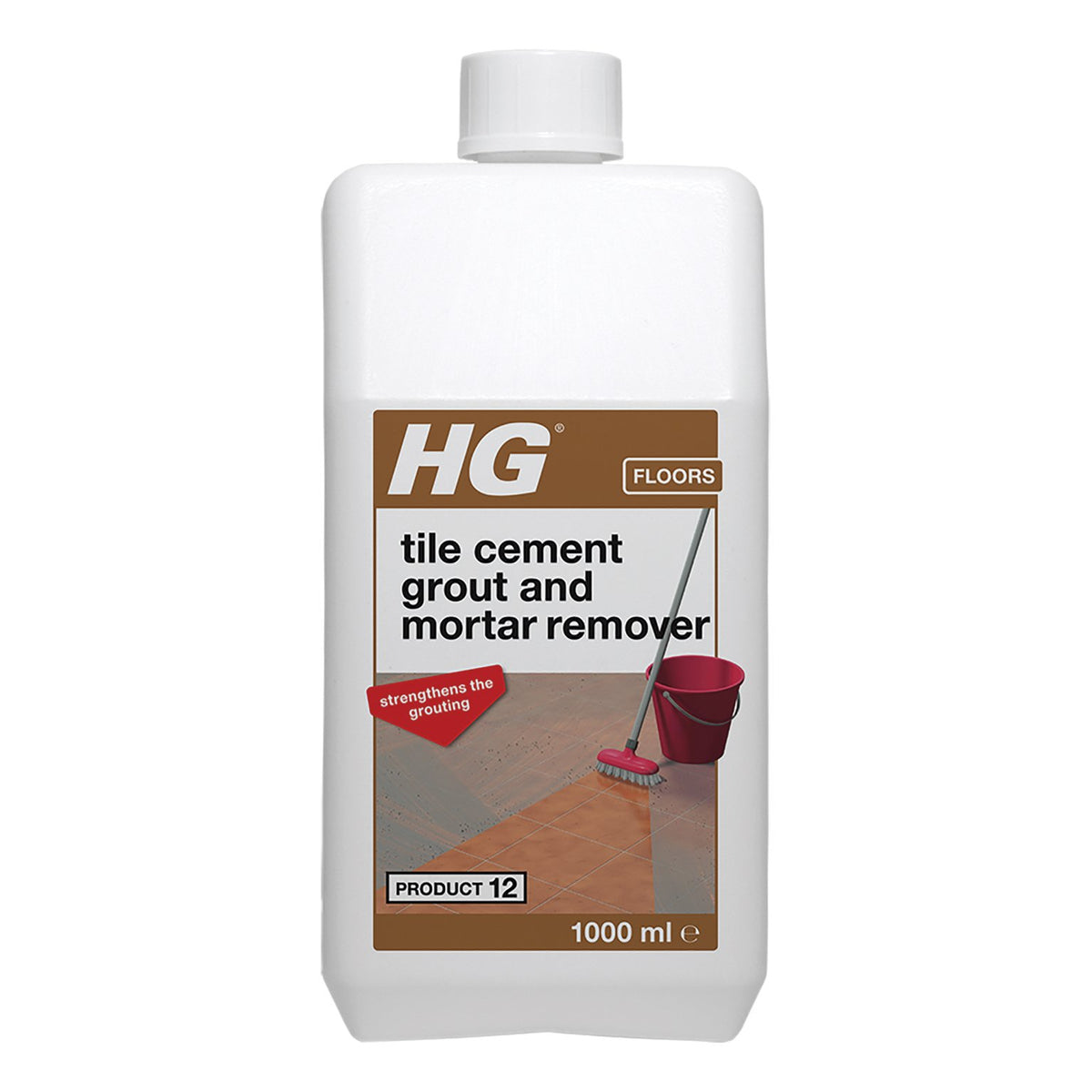 HG Cement Mortar & Efflorescence Remover 1L – removes mortar from porous tiles, biodegradable, covers 15-35 sqm | Keans