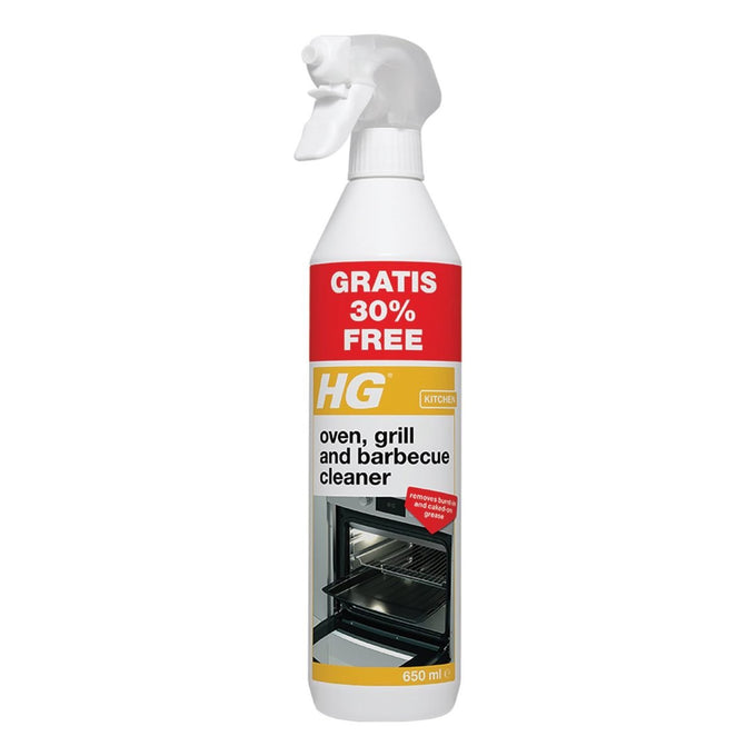 HG Oven, Grill & BBQ Cleaner 650ml, biodegradable grease remover, quick and easy, available at Keans Claremorris