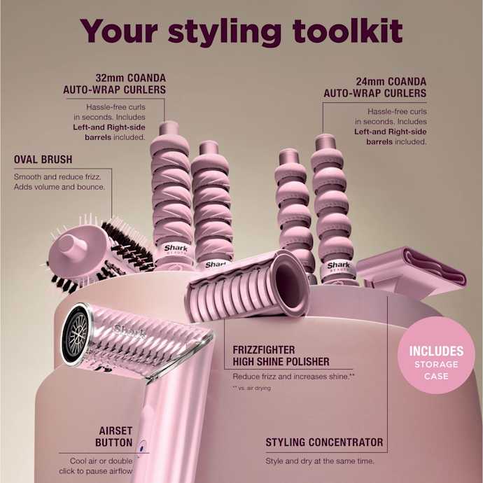 Shark Flexstyle Ion Curl- Pink 4 In 1 | HD850UKPK - Image 8