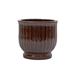 Heligan Vase (Taupe/Maroon/Green)