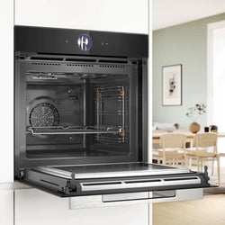 Bosch Series 8 Single Pyrolytic Oven with Microwave & Air Fry HMG7764B1B, available at Keans Claremorris