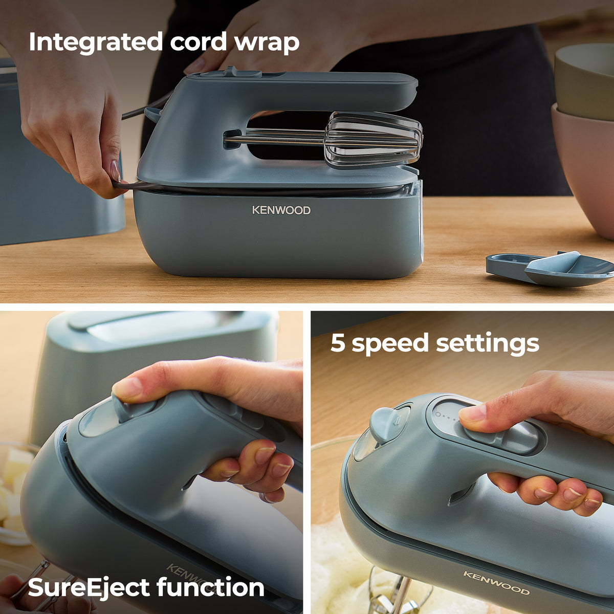 Kenwood Go Stand Mixer | Storm Blue | Hand Mixer | KZM35.000GY - Image 6