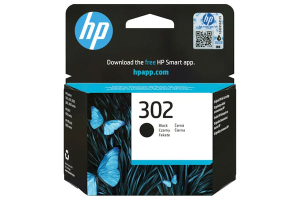 HP 302 Original Black Ink Cartridge, standard capacity, compatible with HP DeskJet and OfficeJet printers – Keans Claremorris